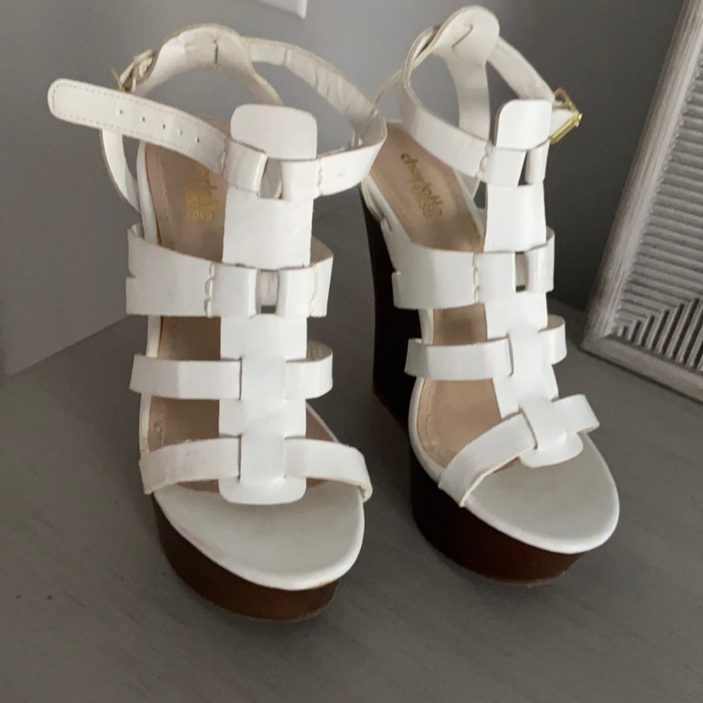 Brand new white Charlotte Russe heels